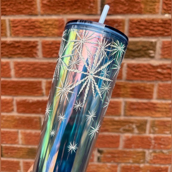Starbucks 2023 Blue Snowflake Iridescent Tumbler Cold Cup- Venti - Picture 6 of 6